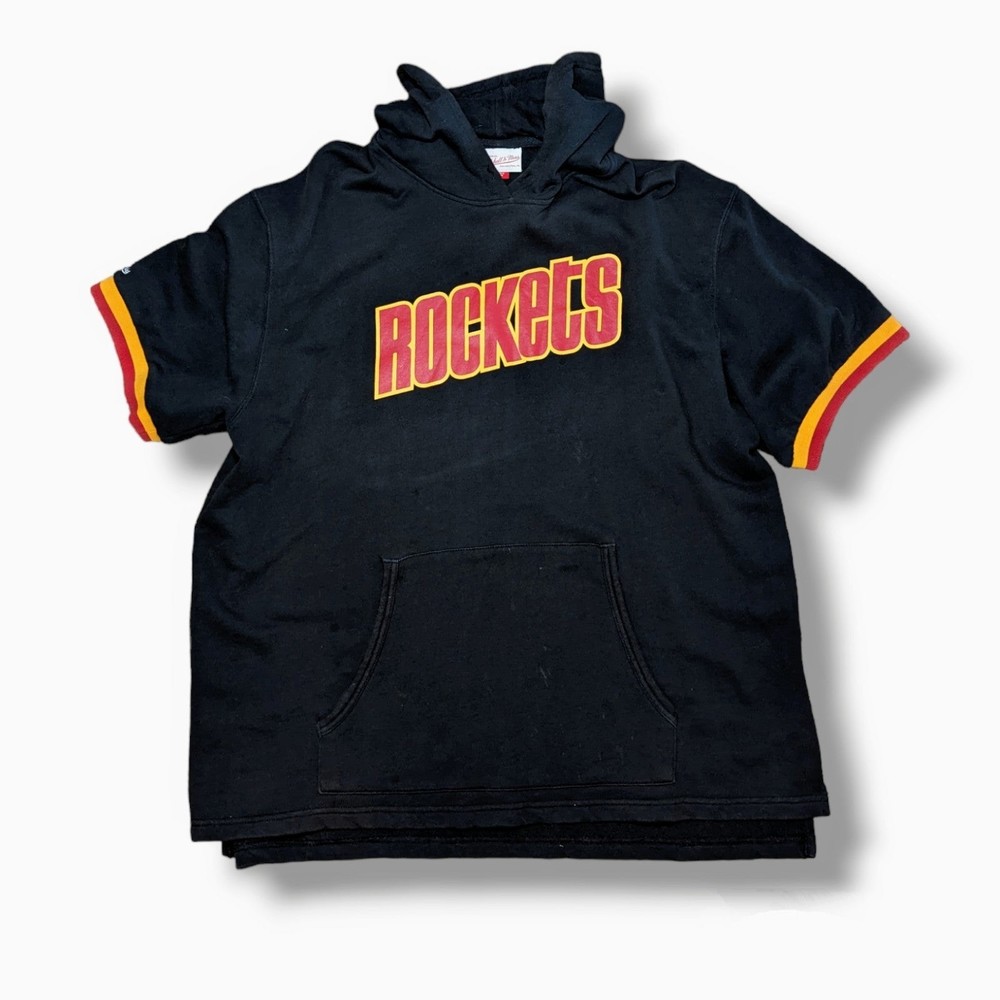 Houston Rockets Mitchell & Ness Heavyweight Short Sleeve Hoodie - Size XXL